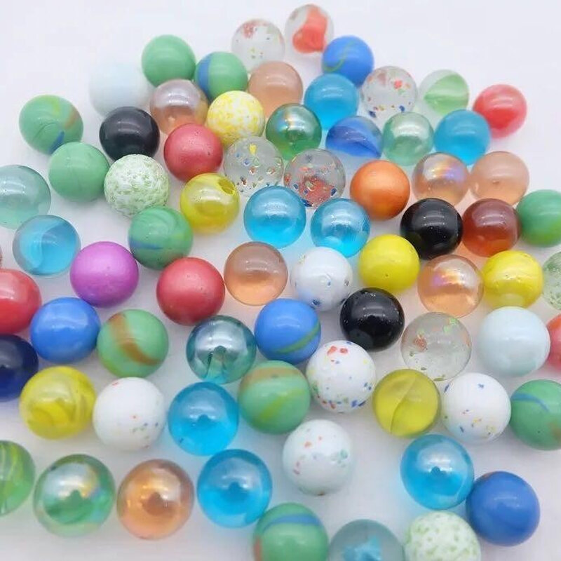 Boule de verre crème pour jeu de console de flipper, petites billes pour bétail, jouets pour parent et enfant, perles pour machine, 16mm, 50 pièces, 100 pièces, 150 pièces