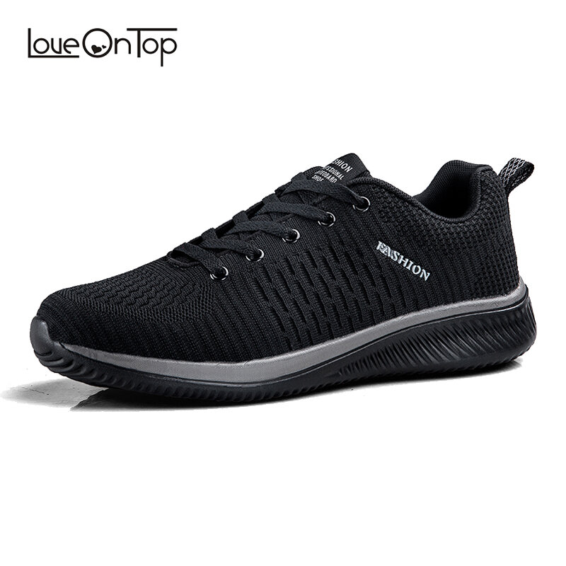 2019 Spring summer Men's mesh Fly Knit Casual Sneakers running Man New Fashion Breathable Comfortable lace up Shoes