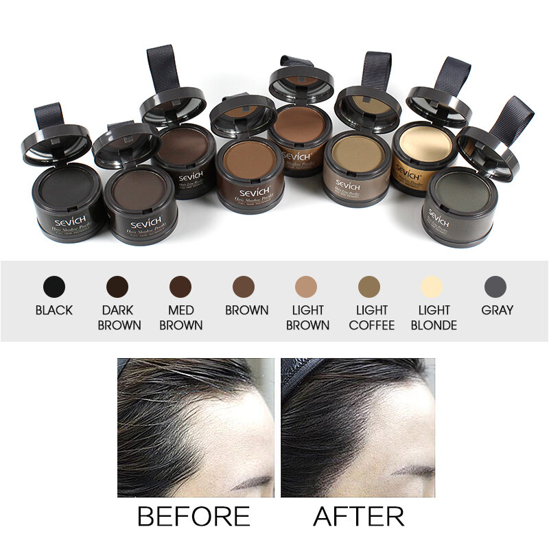 Sevich 8 color Hair Shadow Powder Repair Hair Shadow Hair line Modified Hair Concealer Natural Cover Instant Hair Fluffy Powder