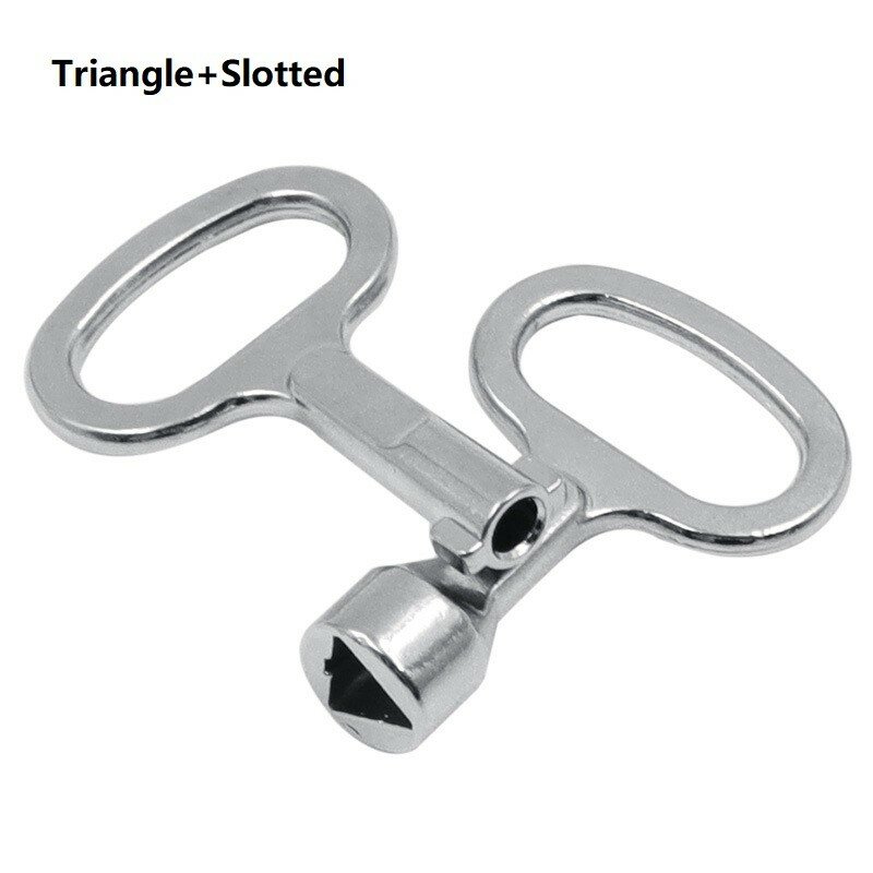 Wear Resistance Zinc Alloy Durable Sturdy Key Wrench Triangle Universal Cabinet Drawer Electrical Elevator Valve