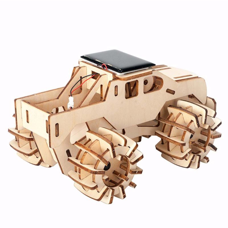 Kit de carro de madeira a energia solar, brinquedos educativos diy, para crianças de 8-12 anos bx0d