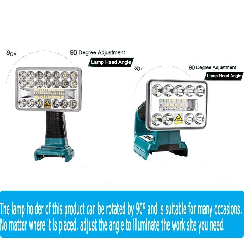 Replace Indoor and Outdoor Flashli Tool Light for Bosch 18W 14.4V-20V Li-ion Battery BAT609 BAT618 BAT609G Work Light