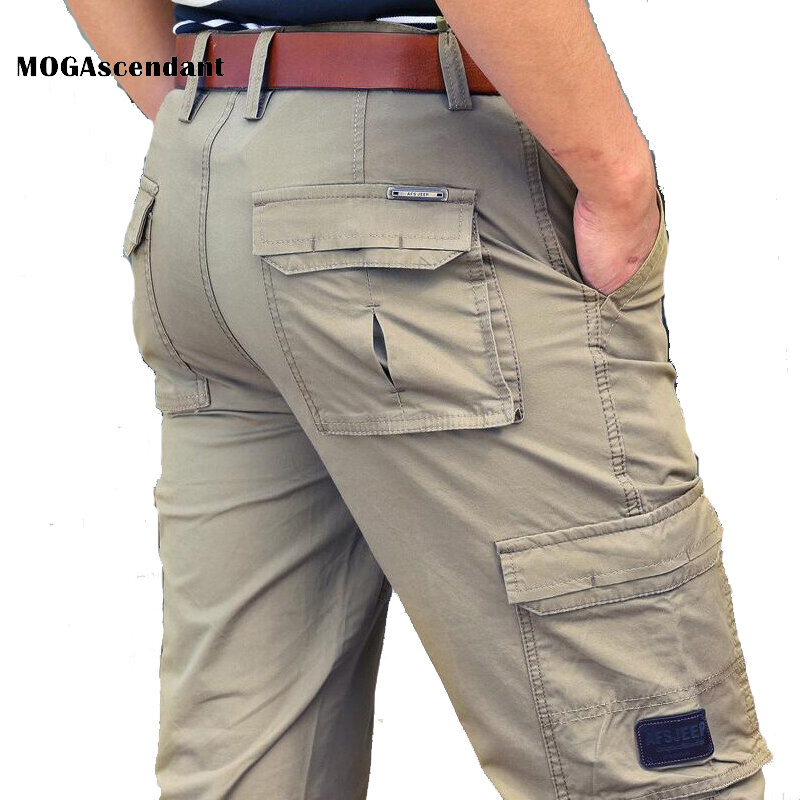 Men's Cargo Pants Multi-pockets Baggy Pants Male Military Casual Long Trousers Winter Autumn Army Joggers Pants Plus Size 42 44