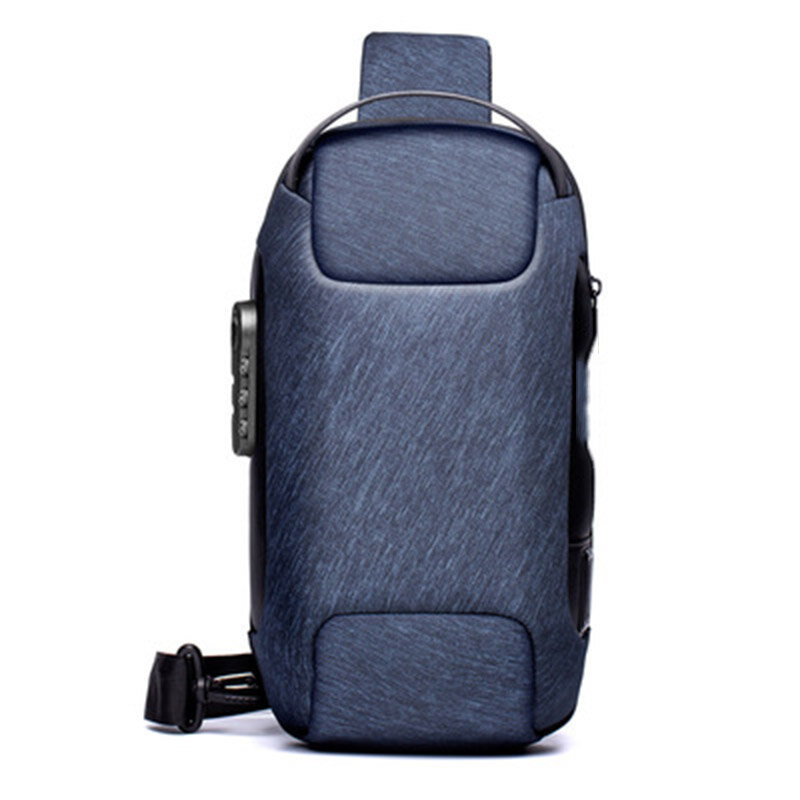 Нагрудная сумка мужская холщовая, повседневный мессенджер на плечо, Спортивная Сумочка с usb-зарядкой