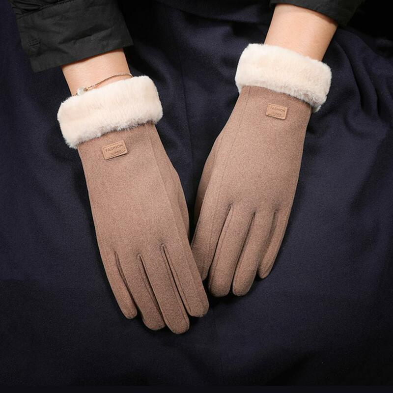 Odporne na zimno szerokie zastosowanie jesienne zimowe damskie proste rękawiczki na zewnątrz