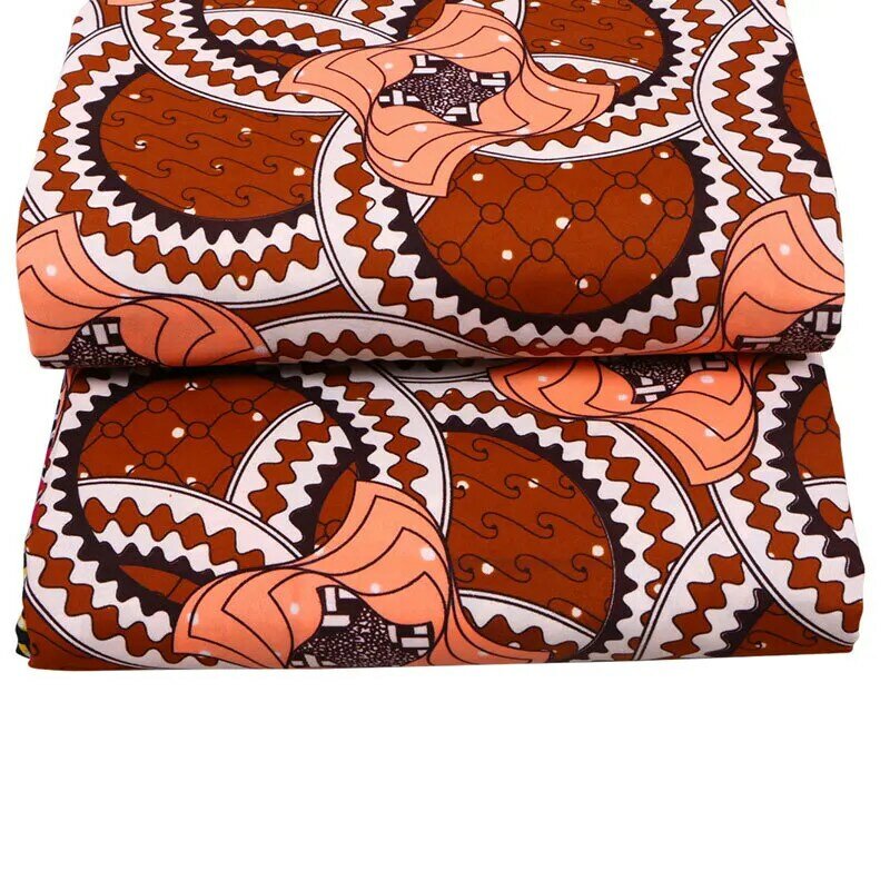 2019 восковая ткань с коричневым принтом, новая модная африканская ткань, африканская Нигерия, настоящий воск Анкары, 6 ярдов
