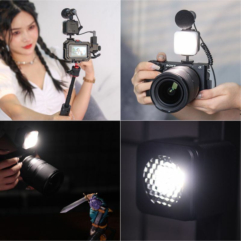 New L1Pro Cute Lite IP67 Waterproof RGB Video Light with Color Filter Diffuser Honeycomb LED Light Kit for Gopro 10 9 8 DSLR