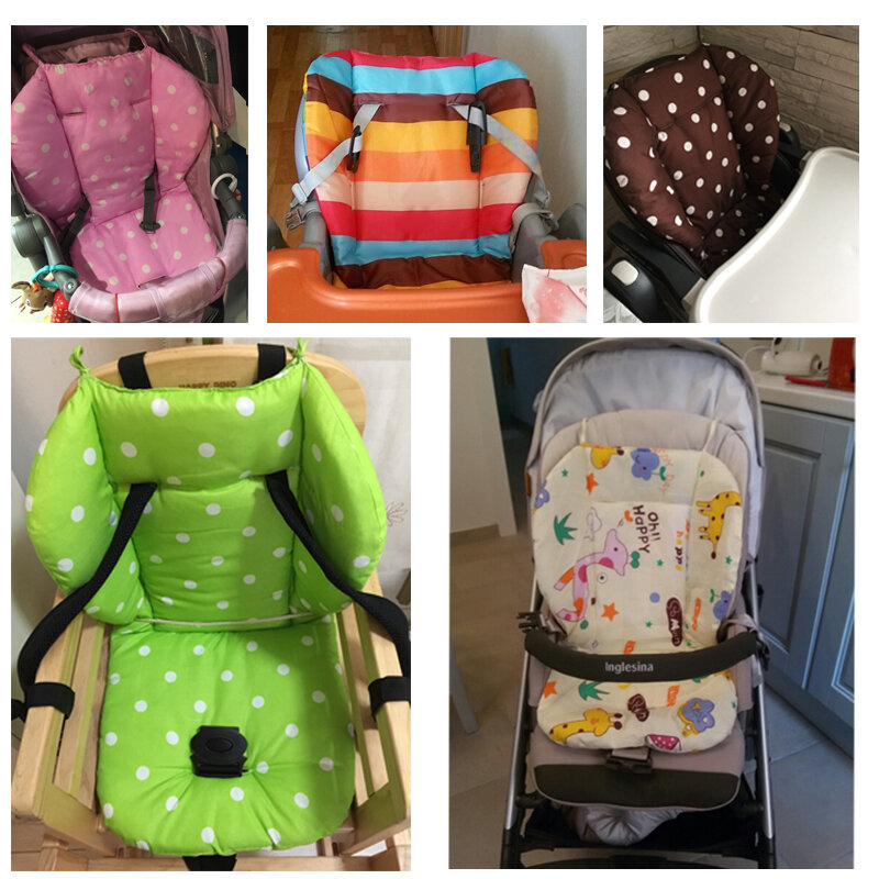 Cojín para asiento de cochecito de bebé, colchones para silla de paseo infantil, alfombrilla suave, almohadilla para carrito de coche, accesorios para silla alta