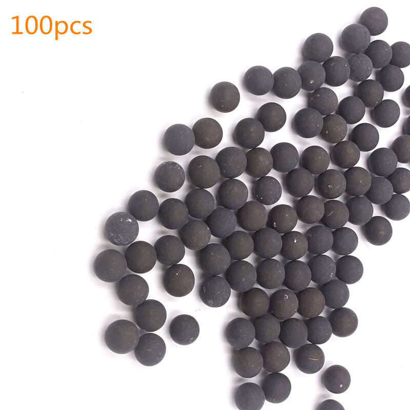 Nova marca 10mm preto bola de argila dura pílula para iniciante prática catapulta acessórios estilingue caça ao ar livre bala lama especial