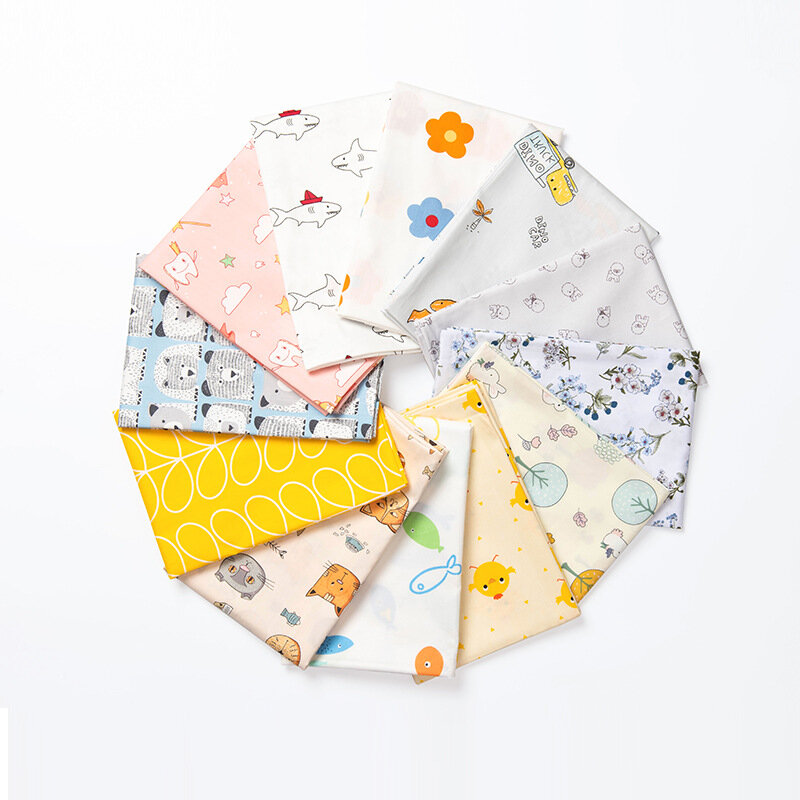 Coton tissu bricolage pour vêtements pour enfants faisant des vêtements rideau Table quilting tissu vêtements tissu décontracté plante imprimé telas algodon