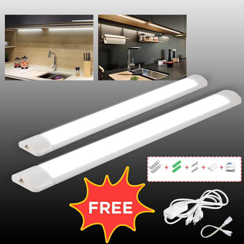 Barra de luz de led perfil com 10w, 20w, faixa de luz t5, tubo, iluminação de cozinha interna, 30cm, 50cm, luzes de parede para armário de cozinha