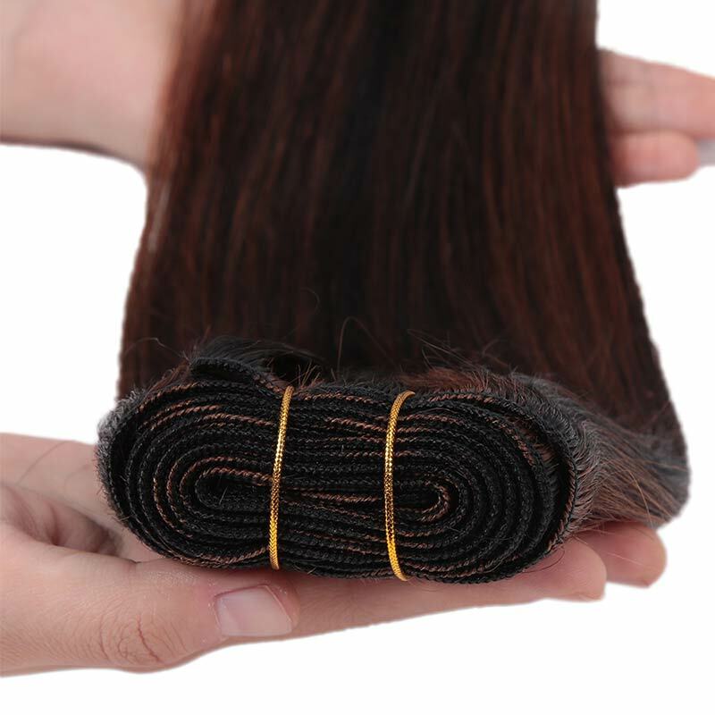 Sleek Brasilianische Gerade P4/27 P6/27 Braun P4/30 P1B/30 Menschliches Haar Weave Bundles 100% natürliche Rmy Haar Verlängerung 10 Zu 26 Zoll