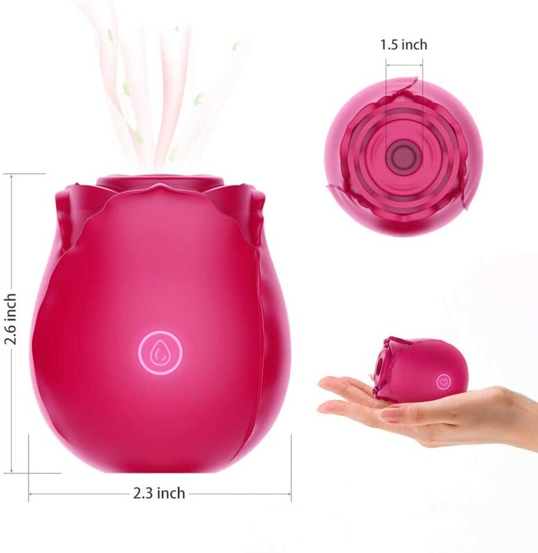 Rose Sucking Vibrators Nipple Vagina Sucker Stimulation Intimate Good Nipple Powerful Sex Toys for Women Rose Vibator Toy