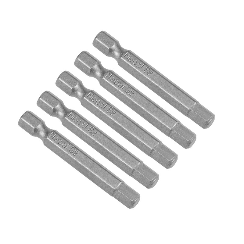 Uxcell-Embouts de tournevis hexagonaux, outils à main en acier allié, tige hexagonale magnétique, 1/4 ", 50mm, 5 pièces
