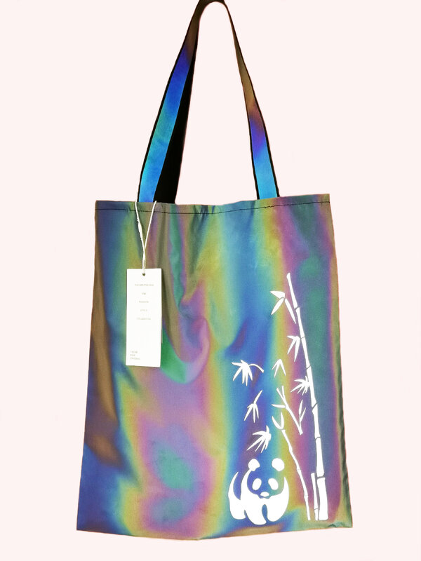 Tęczowa odblaskowa torebka nowa moda sportowa rozrywka odblaskowe torby Magic Gradient