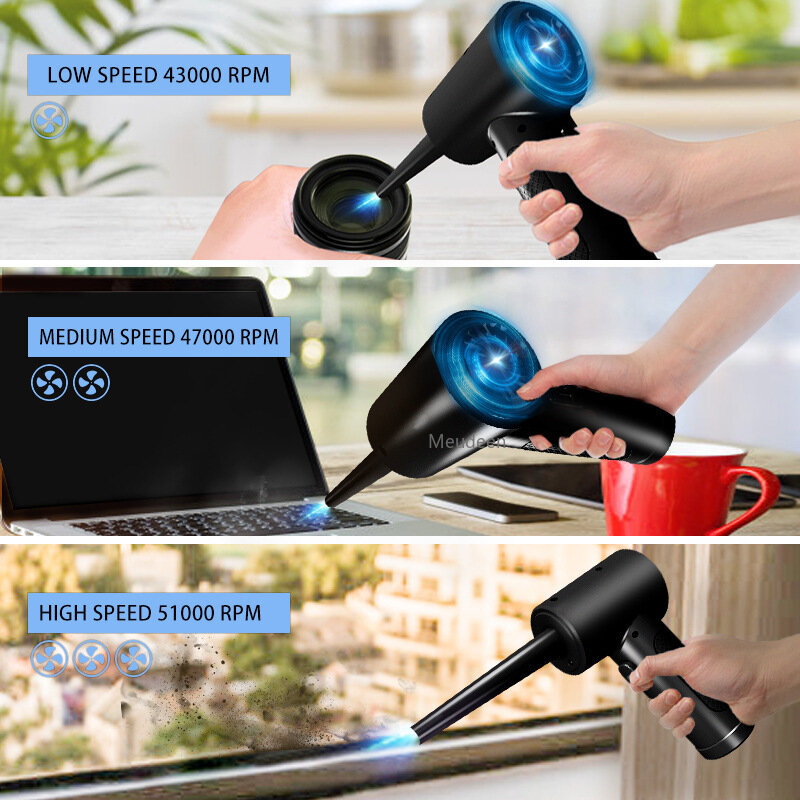 Cordless Air Duster Blower Multi-Use Portable Compressed Air Cans,Electric Air Duster Computer Cleaner PC Laptop Keyboard Rda