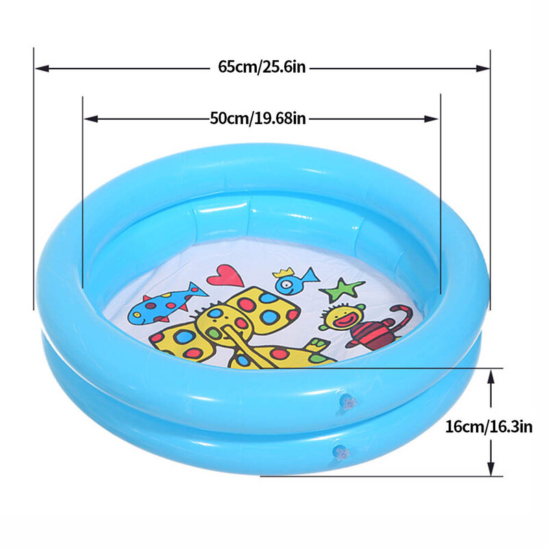 1PC 65X6 5ซม.สระว่ายน้ำเด็กเด็กฤดูร้อนเด็กน้ำของเล่น Inflatable Bath Tub รอบน่ารักสัตว์พิมพ์สระว่ายน้ำ