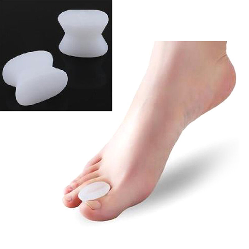 2PCS Silicone Foot Finger Toe Separator Adjuster Hallux Valgus Pedicure Corrector Feet Care Bunion Bone Thumb Valgus Protector