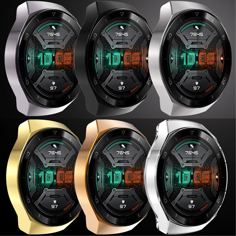 プロテクターケースhuawei社腕時計gt 2E 2プロ46ミリメートル名誉魔法の時計2 46ミリメートルフィットウルトラスリムソフトカバー保護バンパーシェル