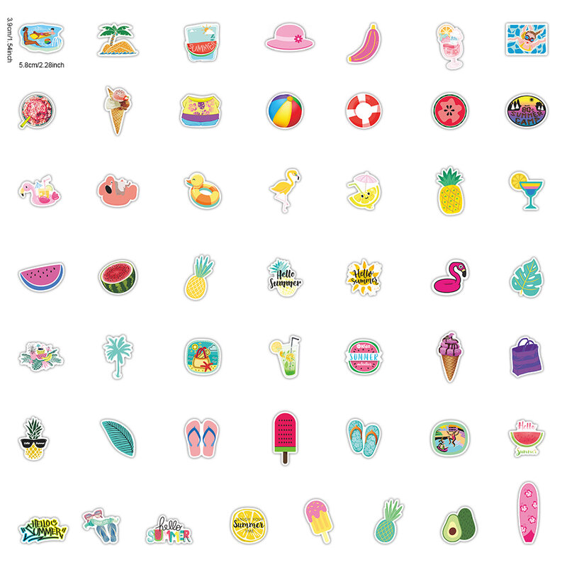 10/30/50Pcs Summer Vacation Style Stickers For Suitcase Skateboard Laptop Luggage Fridge Phone Car Styling DIY Decal Sticker
