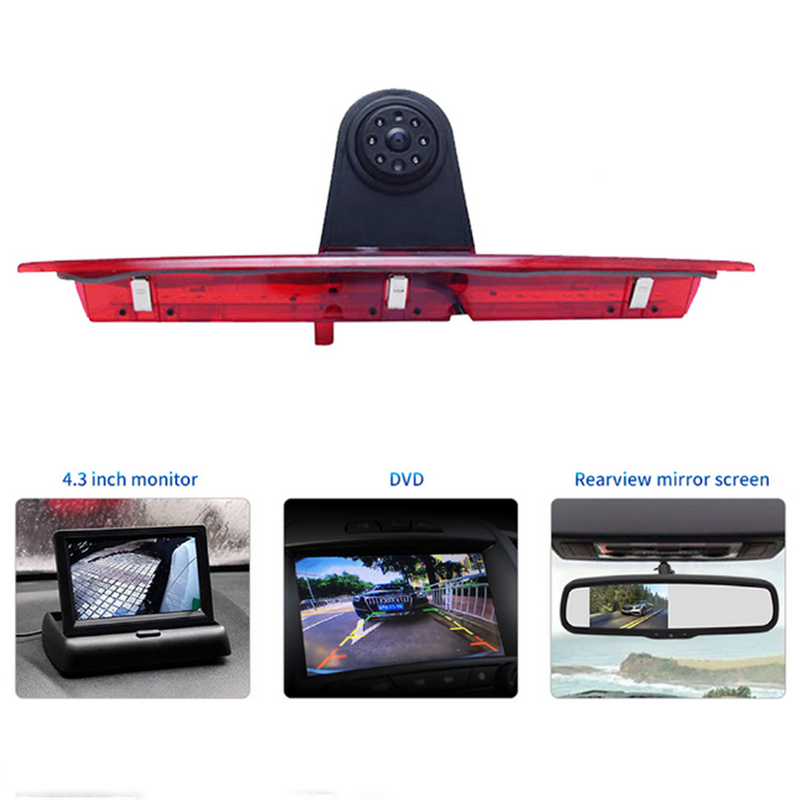 Hamulec samochodowy kamera cofania światła LED do samochodu dostawczego Ford Transit 2015-2020 kamera cofania 7 ''monitor noktowizor