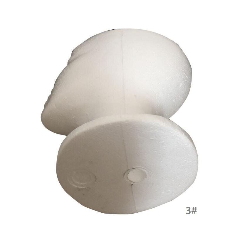 Soporte de exhibición de Peluca de espuma blanca, cabeza de maniquí, sombrero de exhibición, soporte de Peluca de espuma de poliestireno