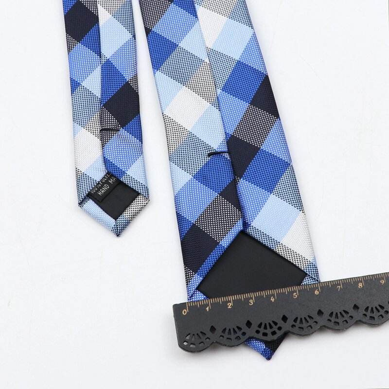 Corbata de poliéster estrecha para hombre, corbata de moda de 6cm para reunión de negocios, Formal, Jacquard, a rayas, a cuadros, ropa de diario, regalo