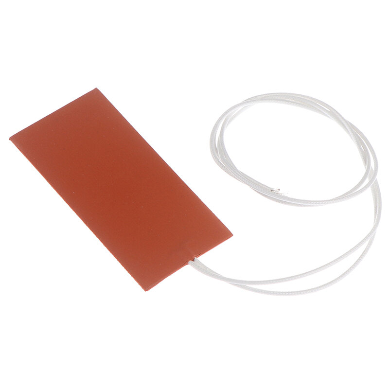 15W 12V DC 50X100mm Flexible Waterproof Silicon Heater Pad Wire Heater Engine Block Oil Pan Hydraulic Tank Heating Plate Mat