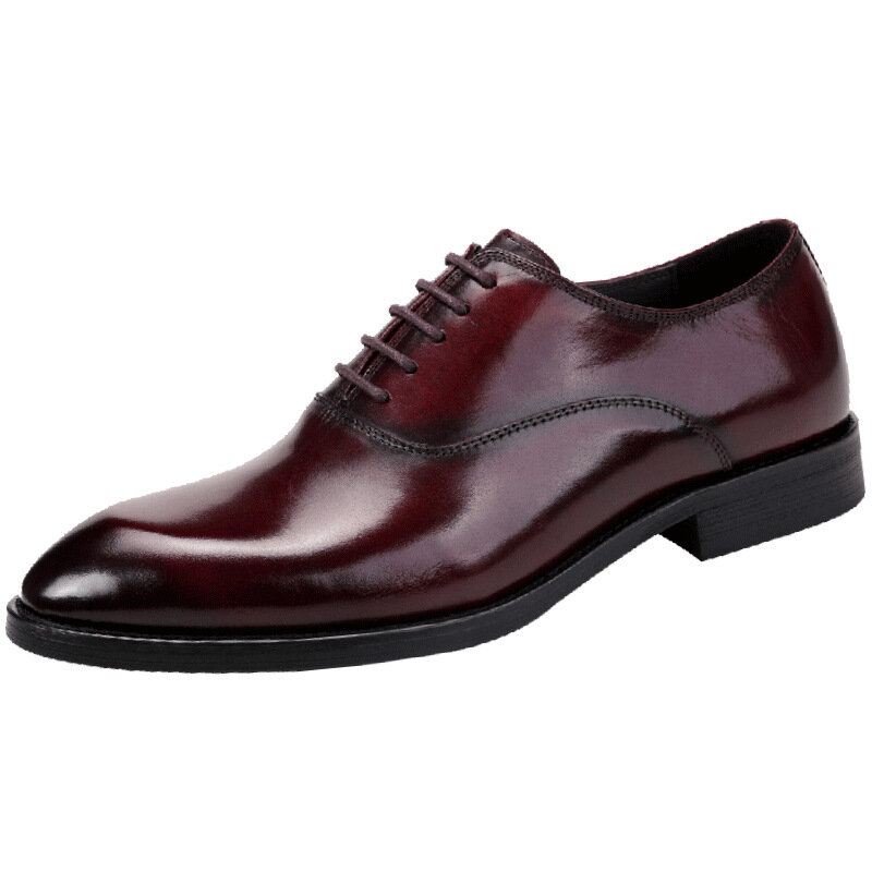 Zapatos formales para hombre, calzado Oxford de cuero genuino, italiano, con cordones para boda, negocios, 2020, 869
