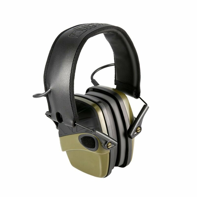 야외 안전 전술 전자 슈팅 귀마개 안티-노이즈 헤드폰 사운드 증폭 청력 보호 헤드셋 Foldable