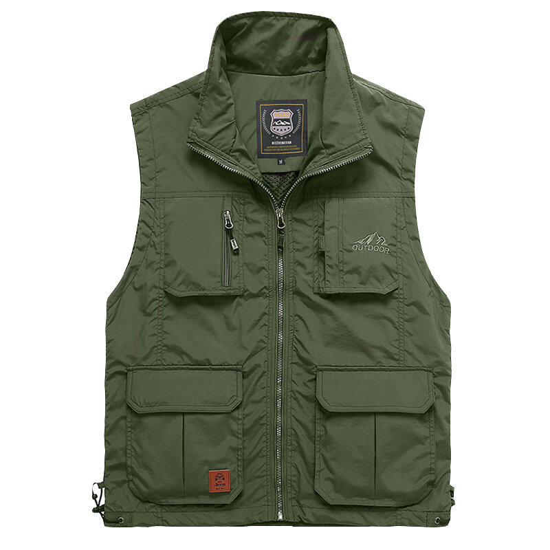 Big Size Tactical Clothing Outdoor Men's Sleeveless Custom Work Wear Stylish Cardigan Trekking Military Spring Vest Male Jackets