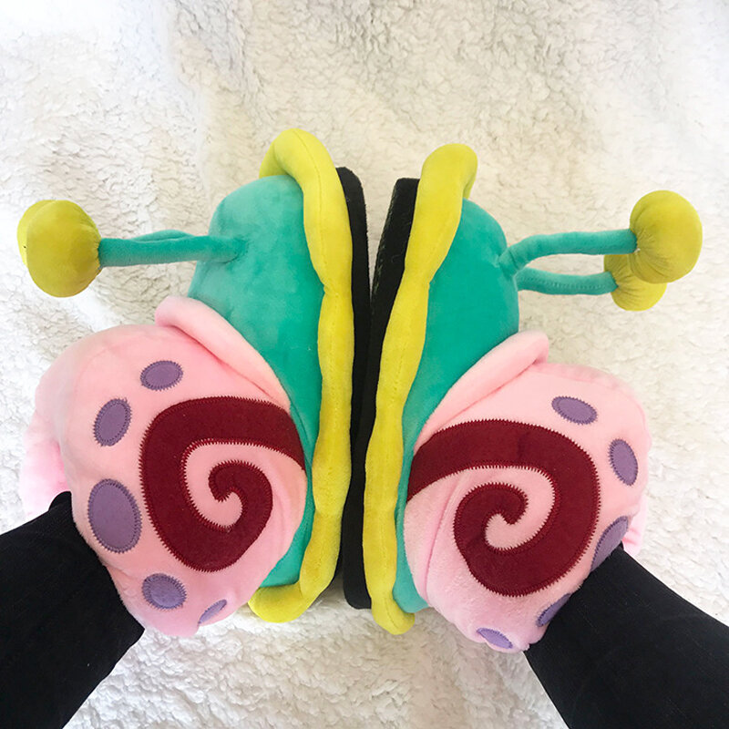 Cute Snail Slippers Funny Home Shoes Women Cartoon Cotton Slippers Christmas Women's Shoes Non-Slip Smooth Soles Factory Spot