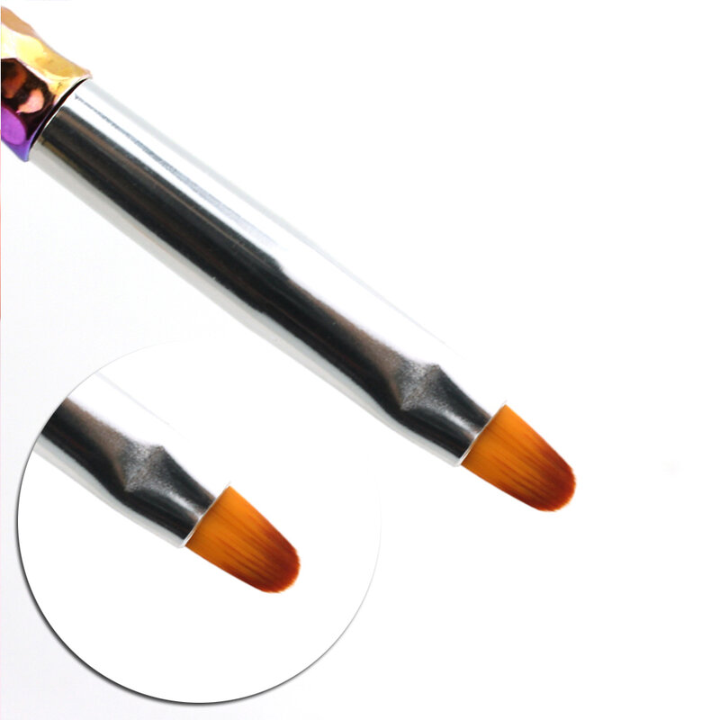 3 sztuk/zestaw pędzel do zdobienia paznokci kolor tęczy kryształ liniowej rozsianych akrylowe Builder malarstwo rysunek Carving Pen UV Gel narzędzie do manicure