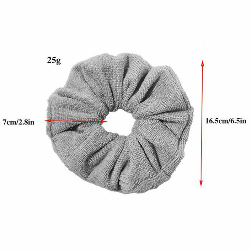 Sweet Absorbent Plush Towel Hair Ring Solid Color Winter Warm Soft Hair Ties Women Girls Scrunchies Rubber Band Hair Accessories