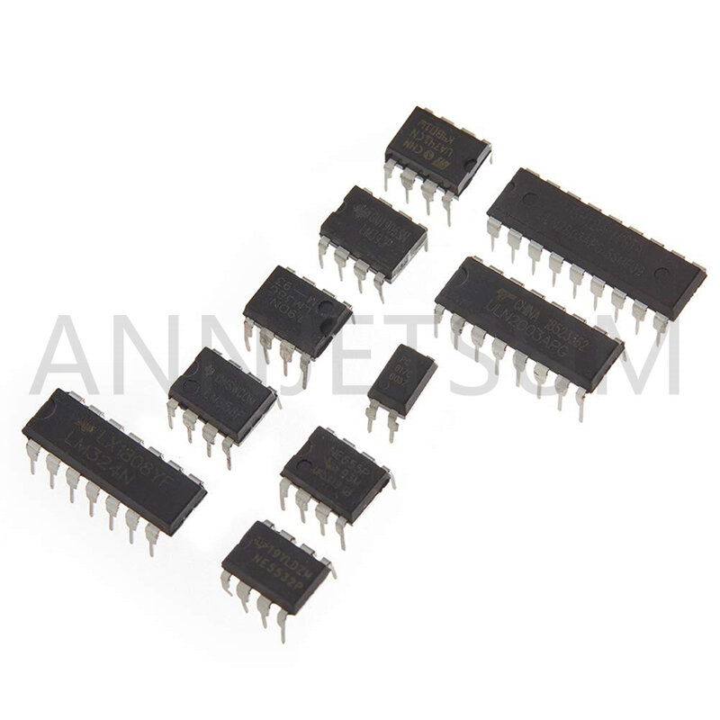 85 шт., 10 типов, набор чипов интегральной схемы, opamp, одноточный таймер, pwm, включая: LM324 LM358 LM386 LM393 UA741.