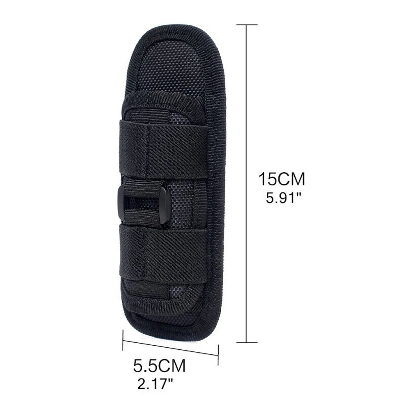 Tactical 360 stopni obrotowy latarka etui kabura latarka Case dla Belt latarka pokrywa polowanie oświetlenie akcesoria zestawy survivalowe