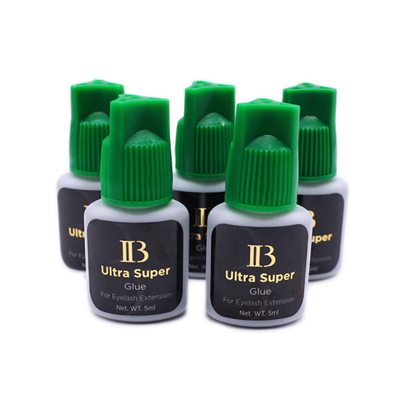 10 bottiglie i-beauty IB Ultra Super colla 5ml estensioni ciglia individuali coreane originali ad asciugatura rapida colla forte all'ingrosso