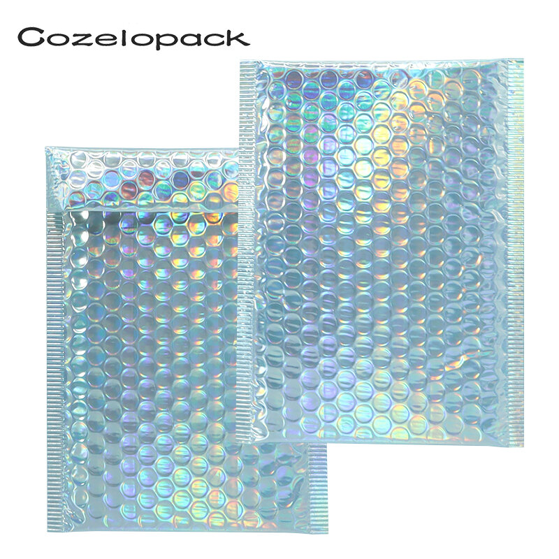 10PCS/Pack Metallic Padded Envelopes Bubble Mailer Laser Packaging Self Adhesive Courier Bag for Gift  Padded Shipping Envelopes