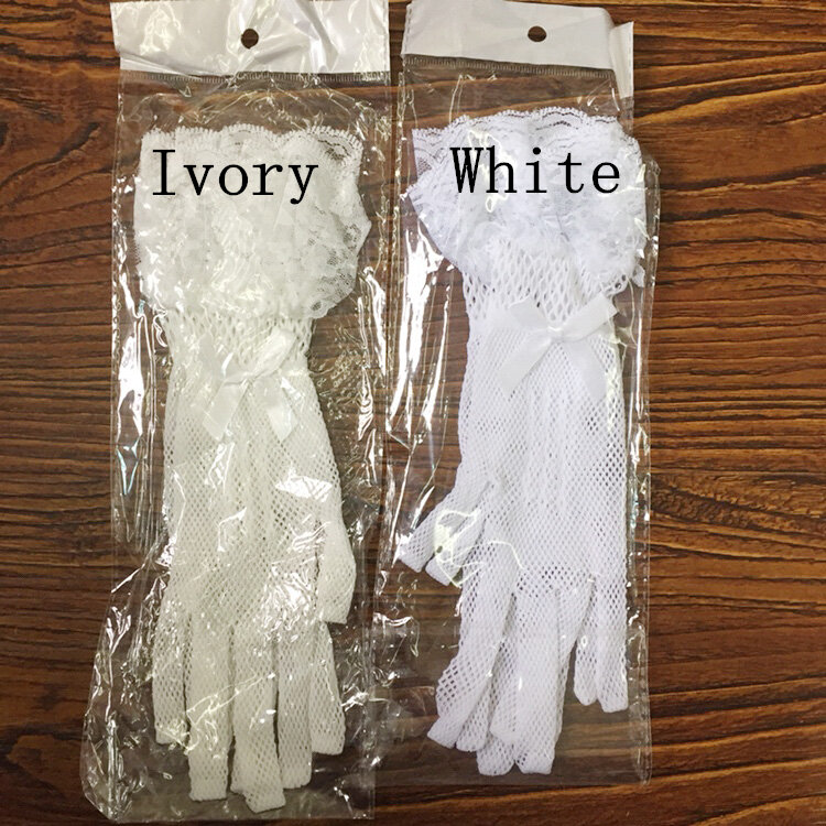 2020 Mode Bruid Trouwjurk Handschoenen Vrouwen Wit Zwart Kant Vinger Wedding Bridal Avond Party Accessoire Elegante Handschoenen