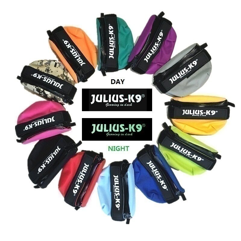 1 paire/2 pièces JULIUS K9 harnais Double face petits sacs Fluorescence sac à dos nuit lueur autocollant auto lumineux accessoires