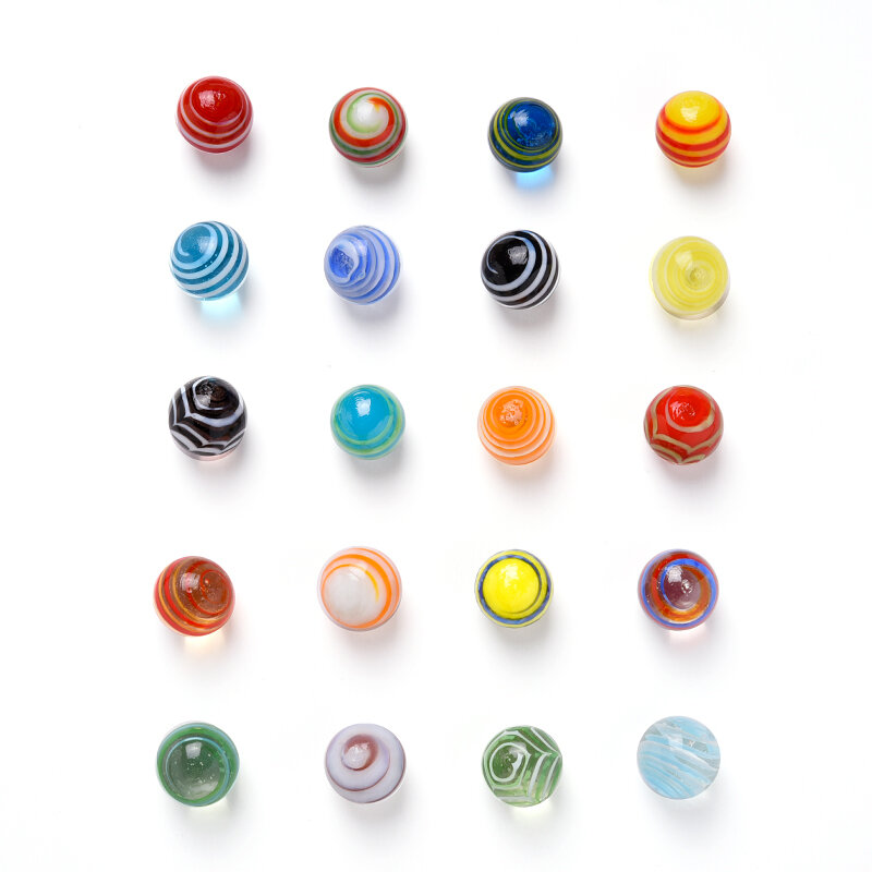 16MM 유리공 크림 게임 핀볼 작은 구슬 팻 장난감 부모-자식 구슬 바운싱 볼, 20 개/세트
