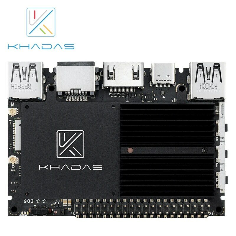 شحن مجاني Rockchip RK3399 Soc أنظمة تشغيل متعددة Khadas Edge V Pro لوحة كمبيوتر واحدة