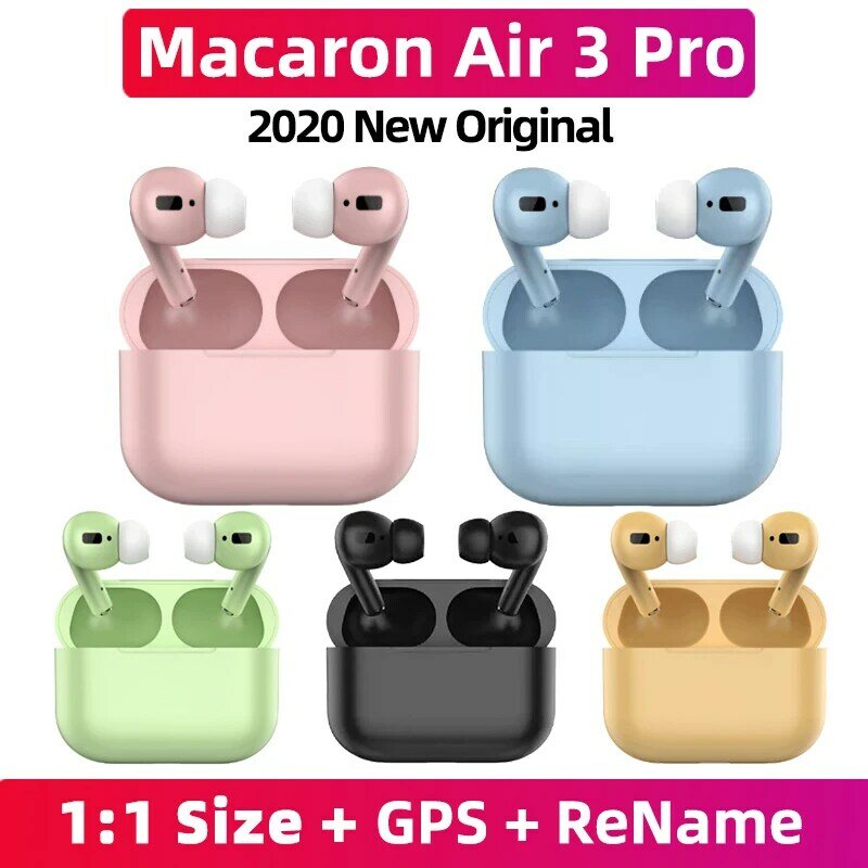 Macaron Air 3 Pro TWS Bluetooth Earphones Wireless Headphones Sport Headset With Microphone PK i9000 i12 tws MAX for ios Android