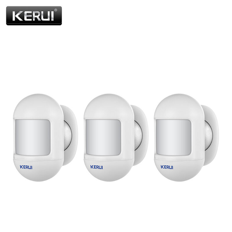 KERUI – Mini détecteur de mouvement PIR sans fil, 3 pièces, système d'alarme de sécurité domestique avec base magnétique pivotante