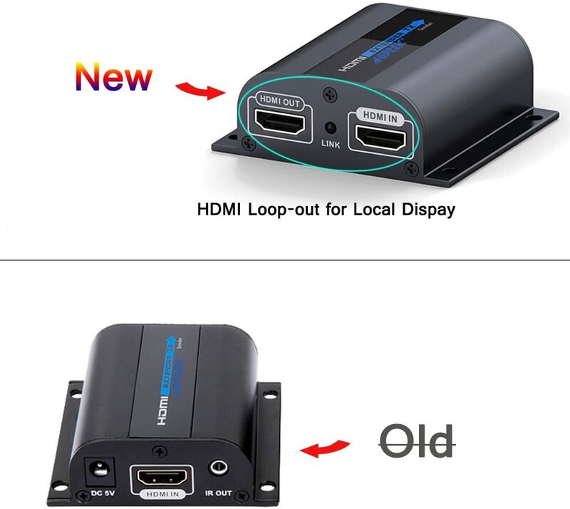 LKV372Pro HDMI Extender 1080P HDMI Hingga 60M/196ft Atas Satu CAT6 Jaringan Kabel HDMI Extender