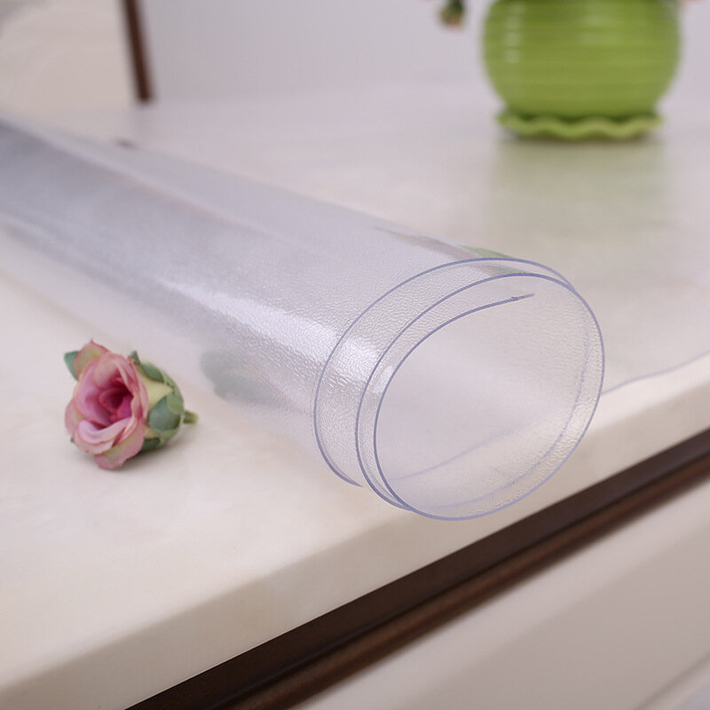العلامة التجارية قماش PVC مفرش المائدة غطاء شفاف غطاء مقاوم للماء المطبخ نمط النفط Tablecloth الزجاج لينة القماش 1.0 مللي متر