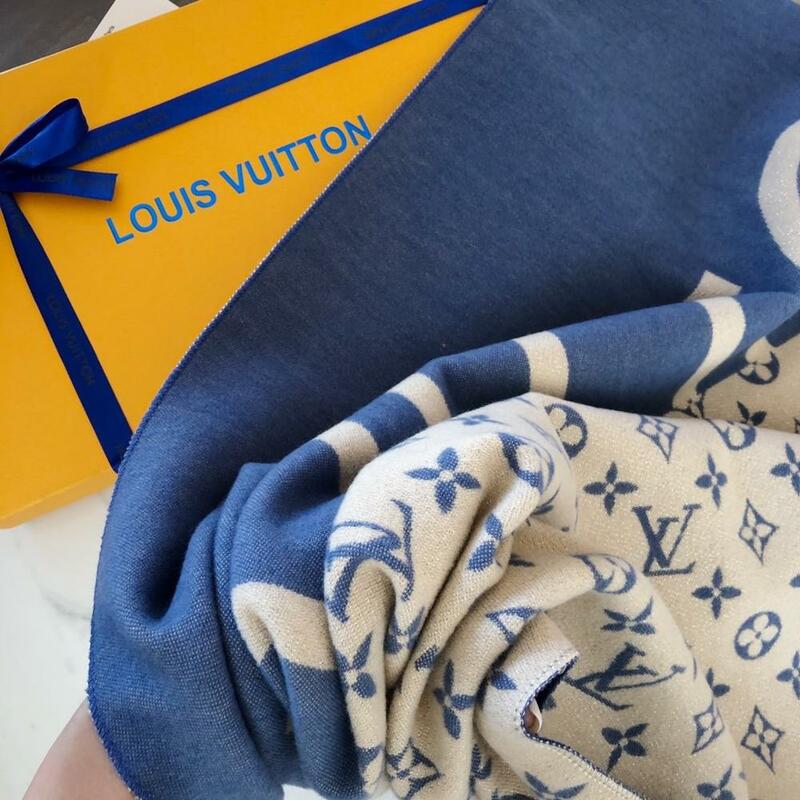 ماركة فاخرة Louis "lv 2020 تصميم جديد العلامة التجارية للمرأة طباعة وشاح الحجاب شالات القطن والأوشحة يلتف النساء