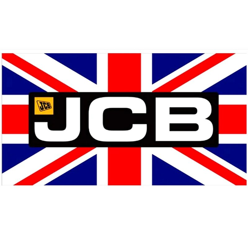 2x 3ft/3x 5ft/4x6ft brytyjska wielka brytania JCB ciągnik flaga F2