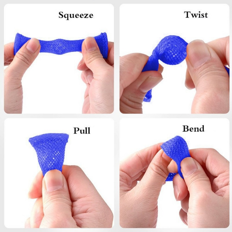 Zabawki sensoryczne kulki kulki autyzm ADHD terapia lękowa zabawki EDC Stress Relief ręczne zabawki typu Fidget pleciona siatka łatwe zgięcie z marmurem