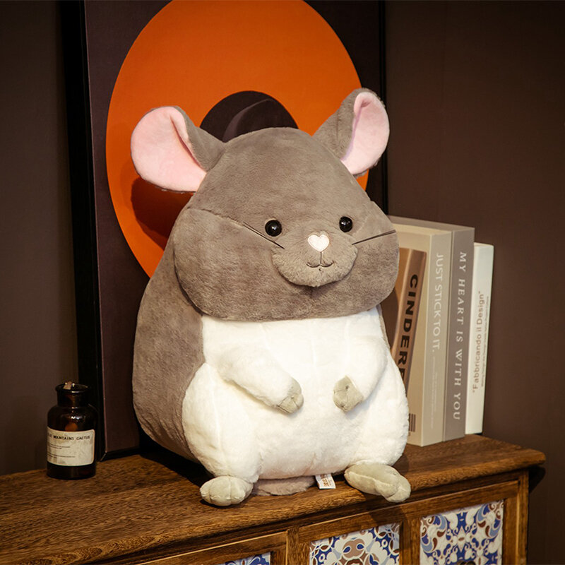 1pc 35/45cm simulação chinchila brinquedos de pelúcia bonito chipmunk mouse vida real totoro travesseiro recheado bonecas macias para o presente das crianças